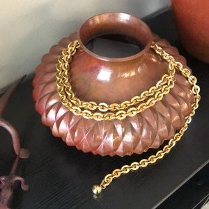 Elegant,  Gold metal belt size medium very heavy